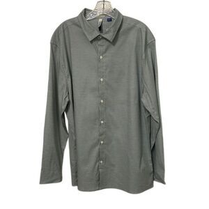 Artefact Stockholm Stretch Poplin Green striped Button Up Shirt Mens Size XL NEW